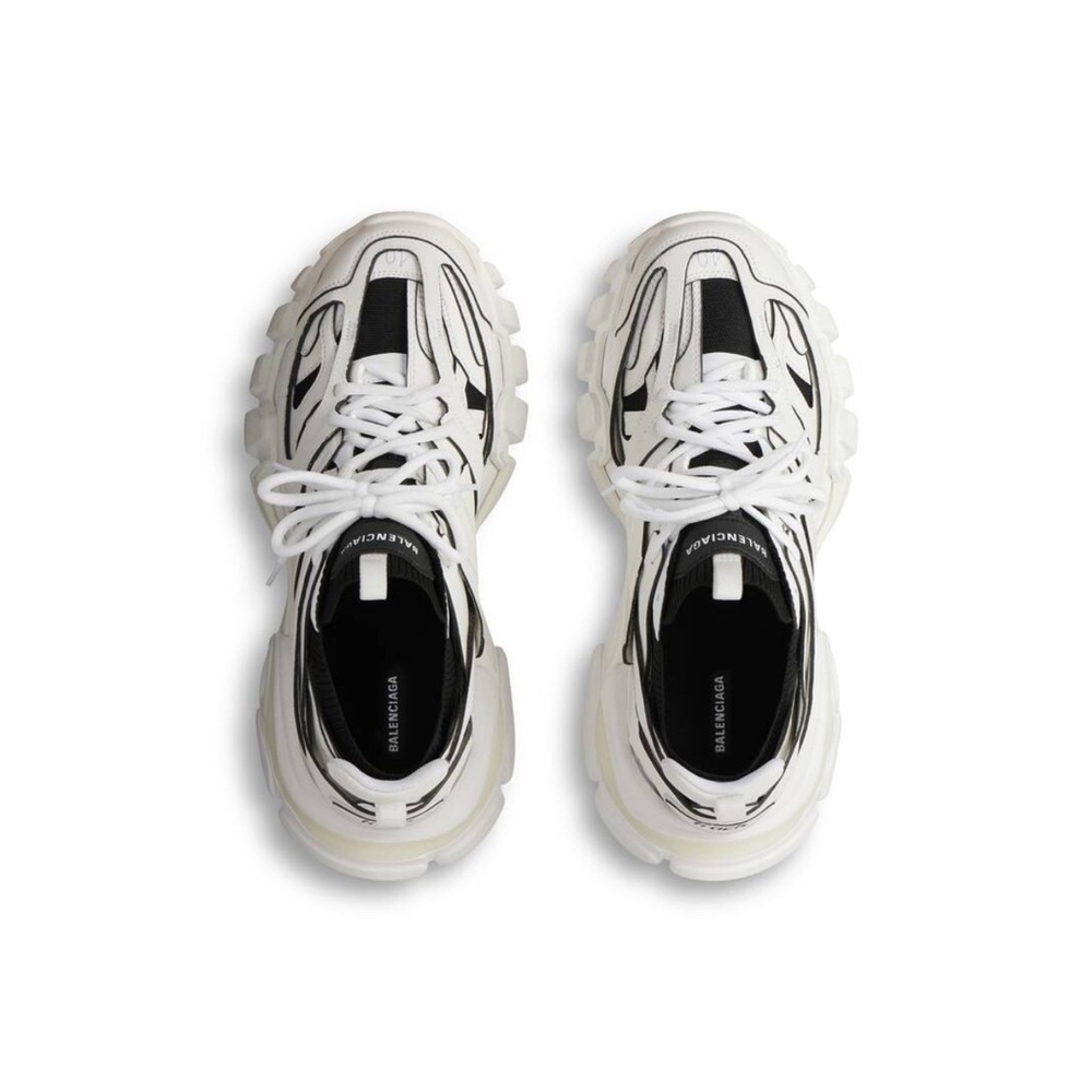 Balenciaga Track Sock Sneakers 'White and Black Knit and Nylon' brand new - Picture 1 of 6
